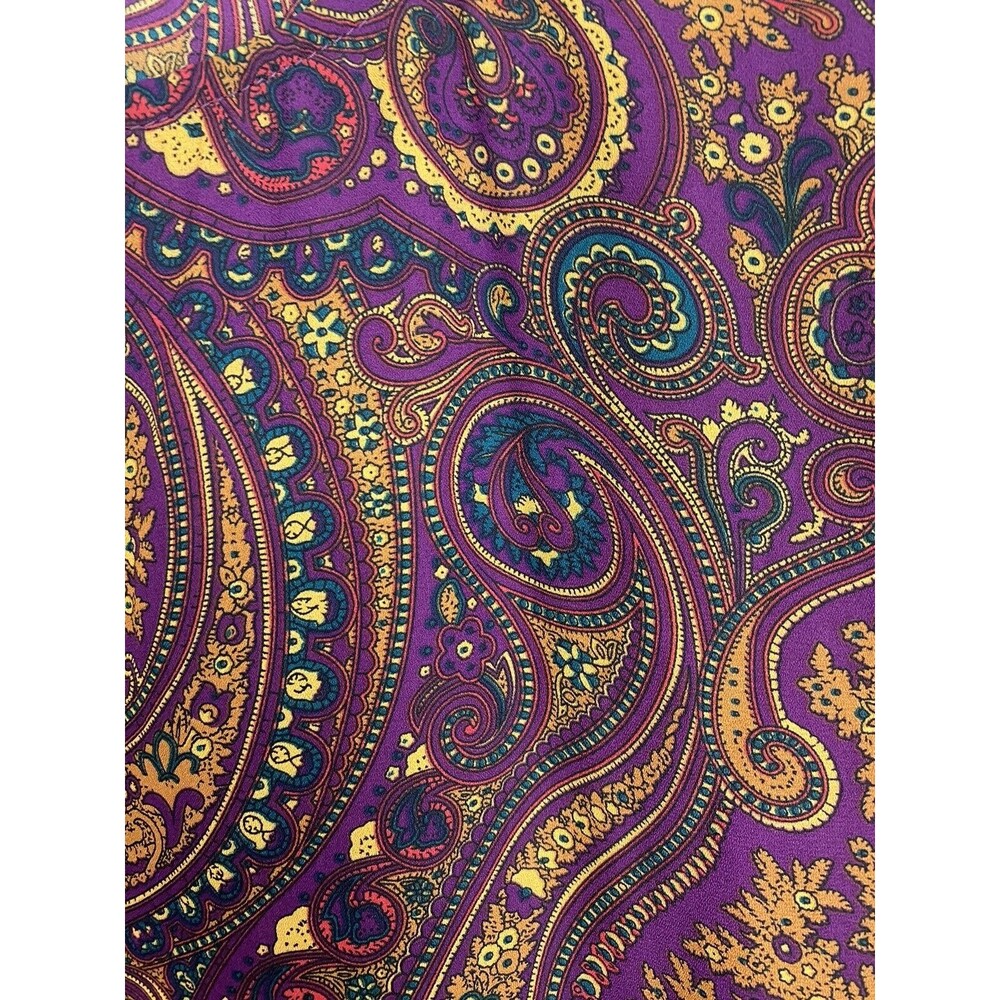 Show Me Your Mumu Womens Shirt Adult Size Small Tunic Purple Paisley Sheer Top - Picture 7 of 7